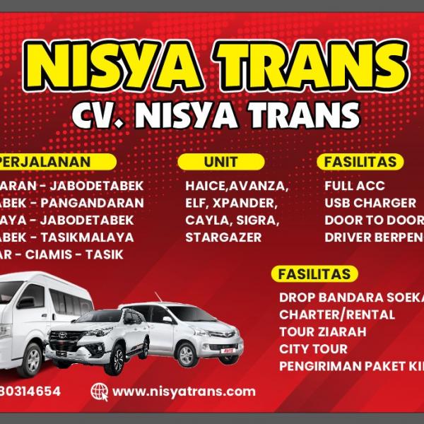 Dapatkan tiket paling murah untuk travel Pangandaran Jakarta hanya di Nisya Trans | Kamu juga bisa pesan layanan Paket, 