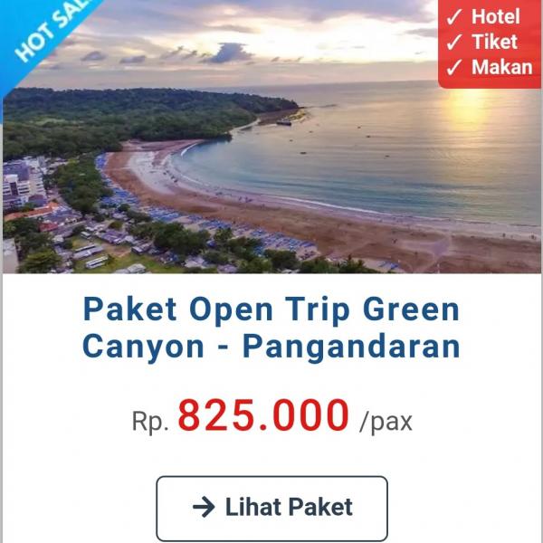 PAKET OPEN TRIP GREEN CANYON - PANGANDARAN 